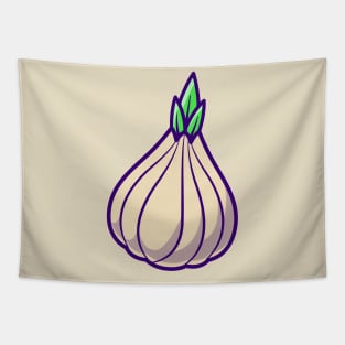 Garlic Vegetable Cartoon Tapestry