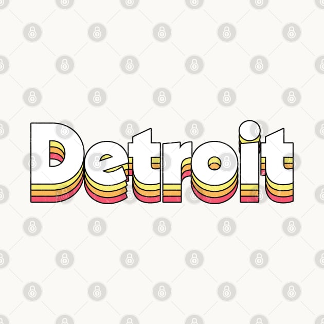 Detroit, Michigan // Retro Typography Design by DankFutura