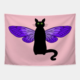 Purple Crypticat Tapestry