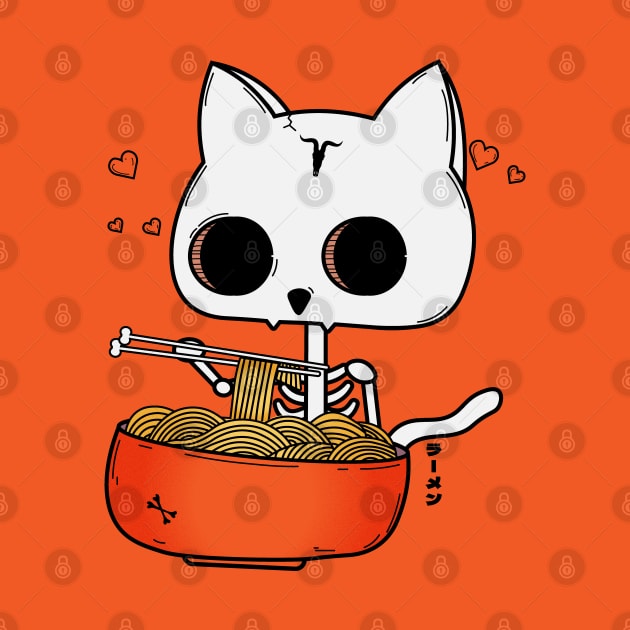 Cat Skeleton Ramen by Youssef El aroui