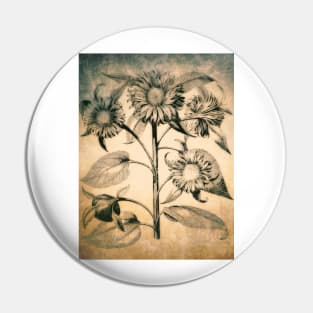 Sunflowers - Botanical Pin