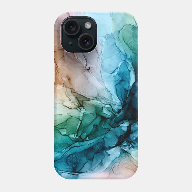 Salty Shores Colorful Abstract Painting Phone Case by Elizabeth Karlson Art