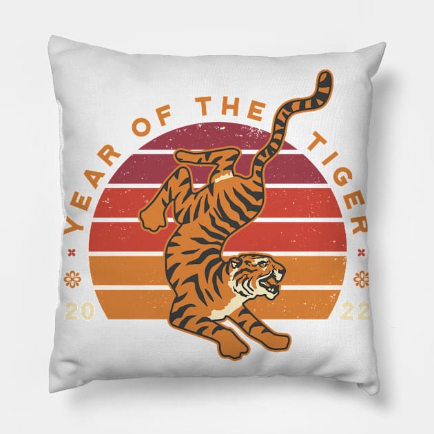 Chinese Year Of The Tiger Pillow by LindenDesigns