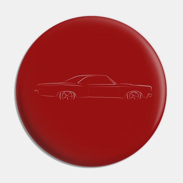 1966 Pontiac GTO - profile stencil, white Pin by mal_photography