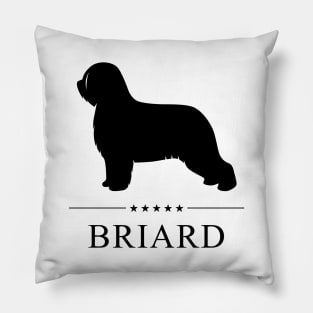 Briard Black Silhouette Pillow