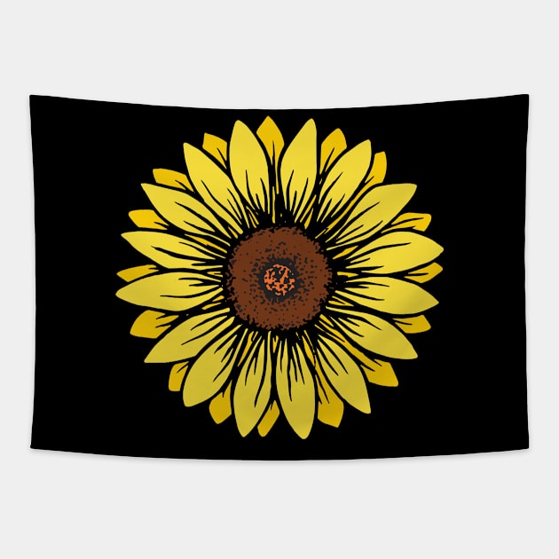 Sunflower Yellow Petals Close Up Tapestry by InkyArt