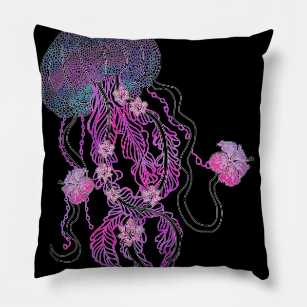 Jellyfish Glow Pillow by Astrablink7