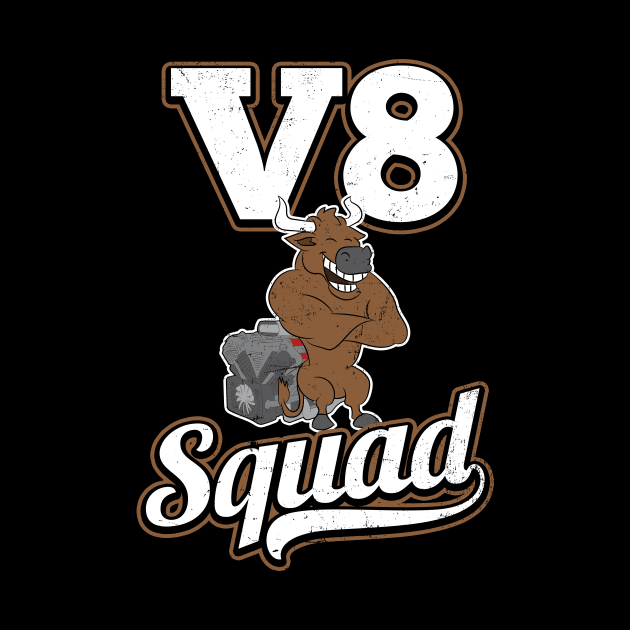 V8 Engine Shirt | Bull Squad Block Gift by Gawkclothing