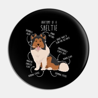 Sheltie Shetland Sheepdog Anatomy Pin