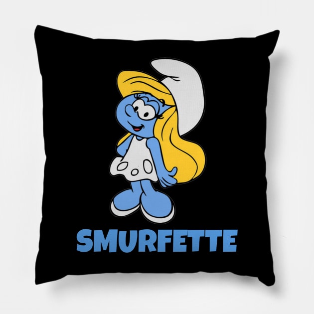 Smurfette Smurf Pillow by Creatifyty