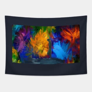Portrait abstract expressionist nature Tapestry