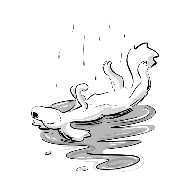 Puppy in rain by Jason's Doodles