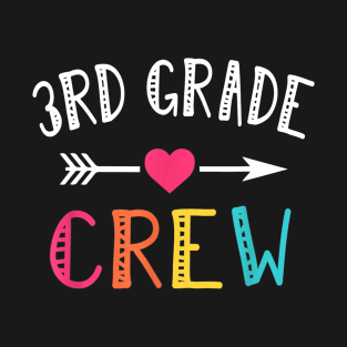 Third Grade Teacher T-Shirt Back To School 3rd Grade Crew T-Shirt