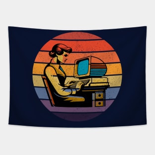 Retro Programmer: Vintage Computing Aesthetic Tapestry