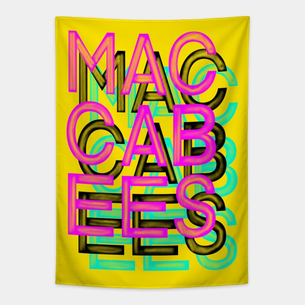 Glitchy Maccabees Logo Tapestry by HAPHEART.COM