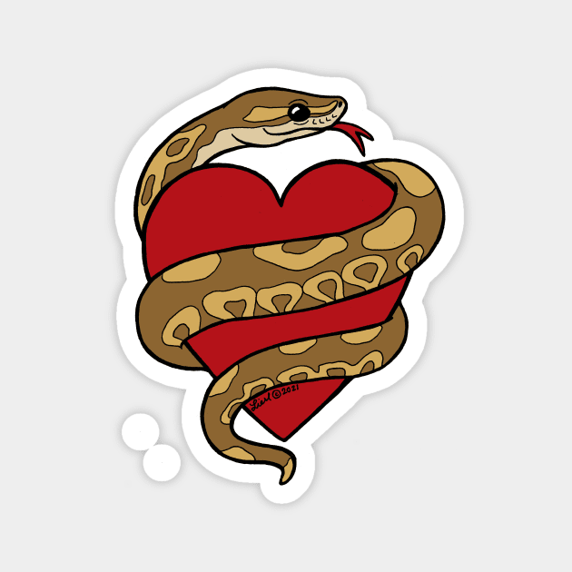 Valentine Snek Magnet by HonuHoney