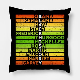 Black History Month Awareness Proud African American Pillow