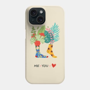 colored socks love couples Phone Case