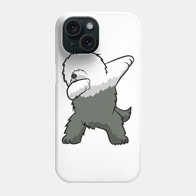 Dabbing English Sheepdog Dog Dancing Old English Sheepdog Phone Case by EQDesigns