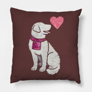 Kuvasz watercolour Pillow