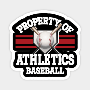 Proud Name Athletics Graphic Property Vintage Baseball Magnet