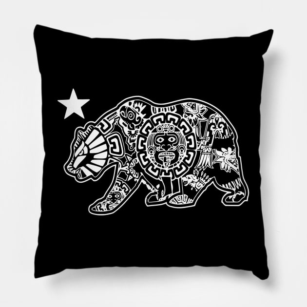 California Aztec Bear Pillow by Uniq_Designs