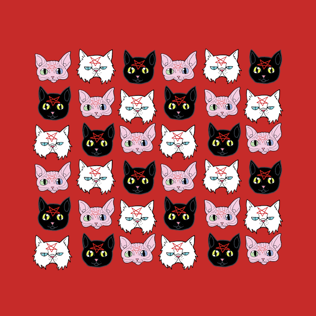 Satan KItties Pattern by HomicidalHugz