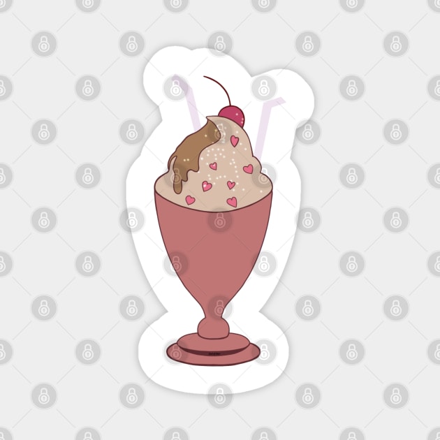 Ice cream sundae Magnet by EastofEden