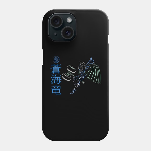 Armored Blue Sea Dragoon Phone Case by Nierez