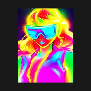 Neon Ski Girl T-Shirt