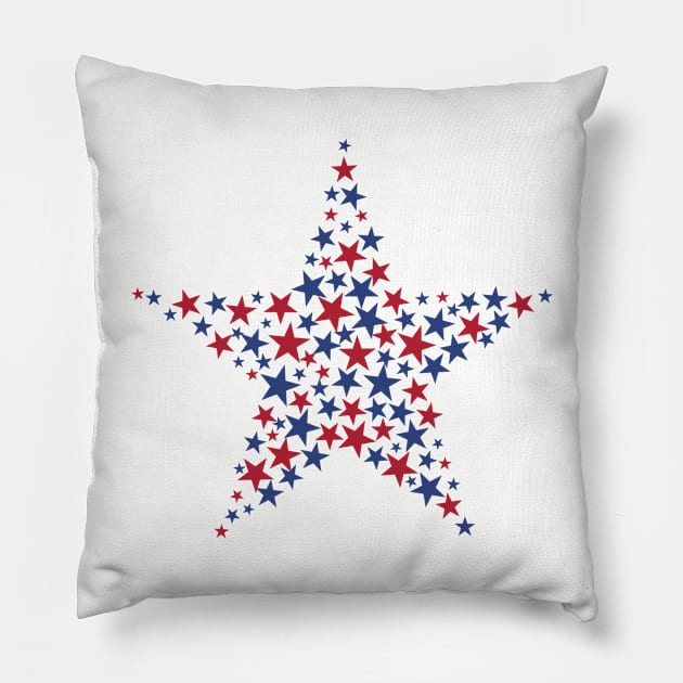 American Star 4-th July USA Pillow by NuttyShirt