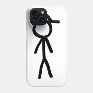 Simple stick figure, hand drawn, of a boy, or man Phone Case