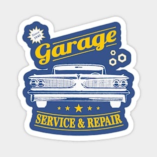 Classic car garage Magnet