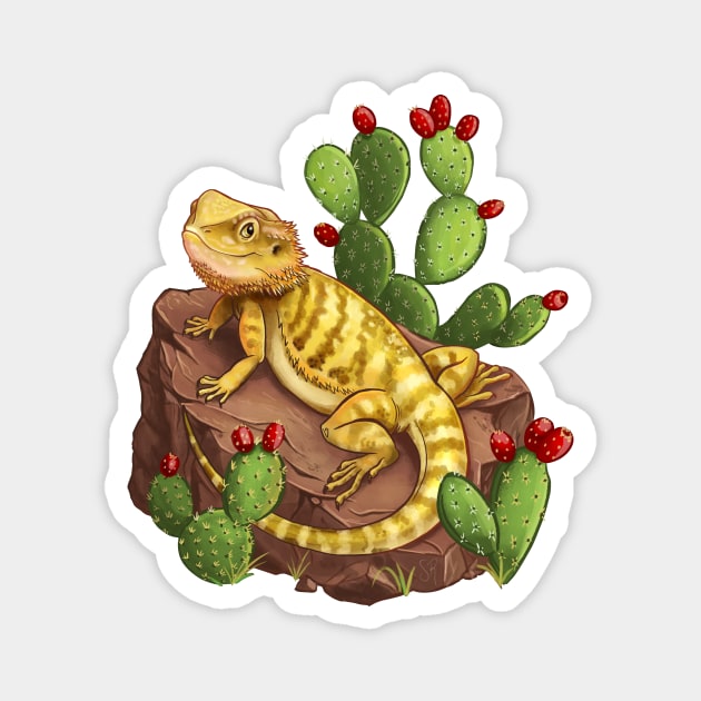 Cute Bearded Dragon Magnet by solrey