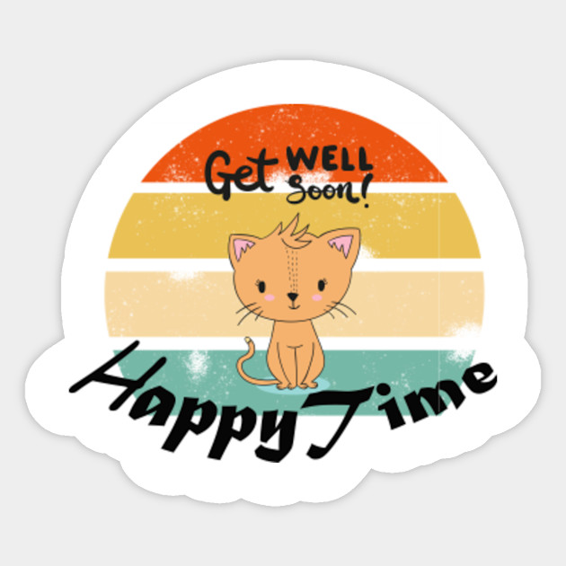 Get Well Soon Cats And Kittens Sticker Teepublic