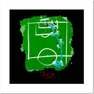 Maradona and Pele pop art posters & prints by ShendyArt