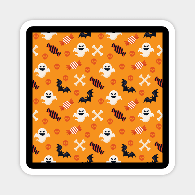 Halloween Seamless Pattern Magnet by aquariart