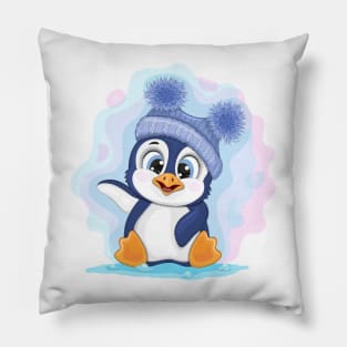 Cute Cartoon Penguin. Pillow
