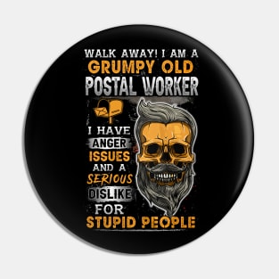 Grumpy Old Postal Worker Pin