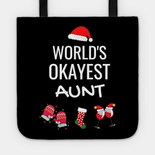 World's Okayest Aunt Funny Tees, Funny Christmas Gifts Ideas for Aunt Tote