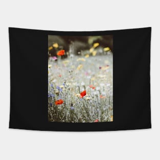 Flowers, Field, Nature, Neutral, Landscape,Scandinavian art, Modern art, Wall art, Print, Minimalistic, Modern Tapestry