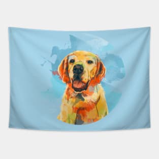 Man's Best Friend, Labrador Illustration Tapestry