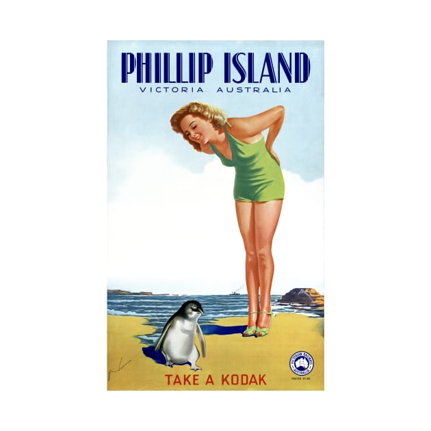 Vintage Travel Poster  Phillip Island Australia by vintagetreasure