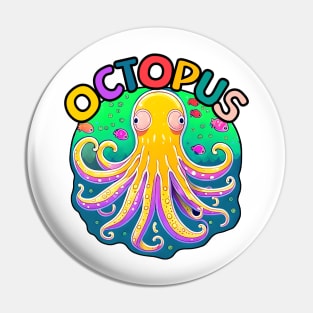 Animal Alphabet - O for Octopus Pin