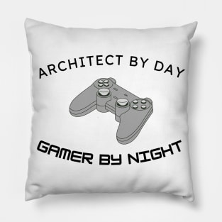 Architect By Day Gamer By Night Architecture Gift Pillow