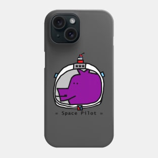 Astronaut Space Pilot Sci Fi Purple Pig Portrait Phone Case