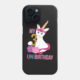 My 3rd UNIBIRTHDAY - Unicorn Birthday party Phone Case