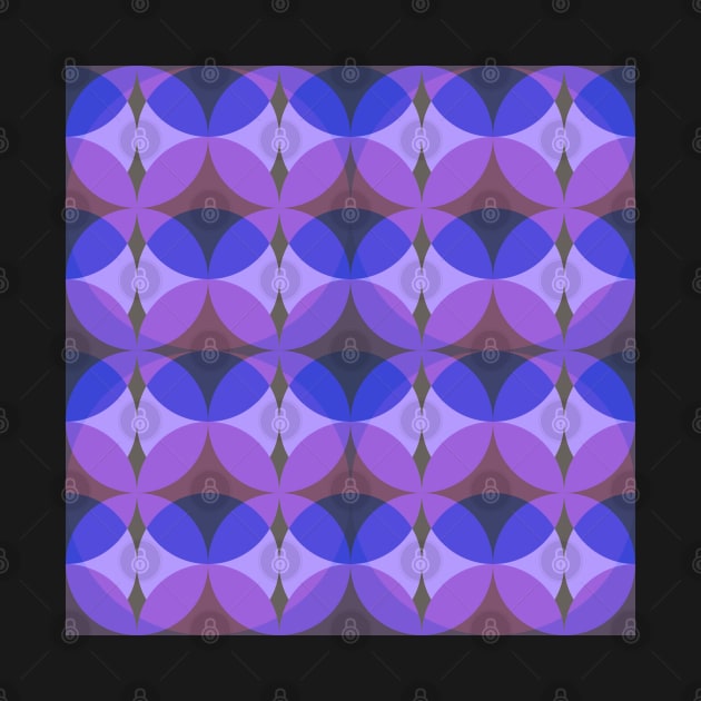 Mid Mod Circle Geometric Purple Blue by StephersMc
