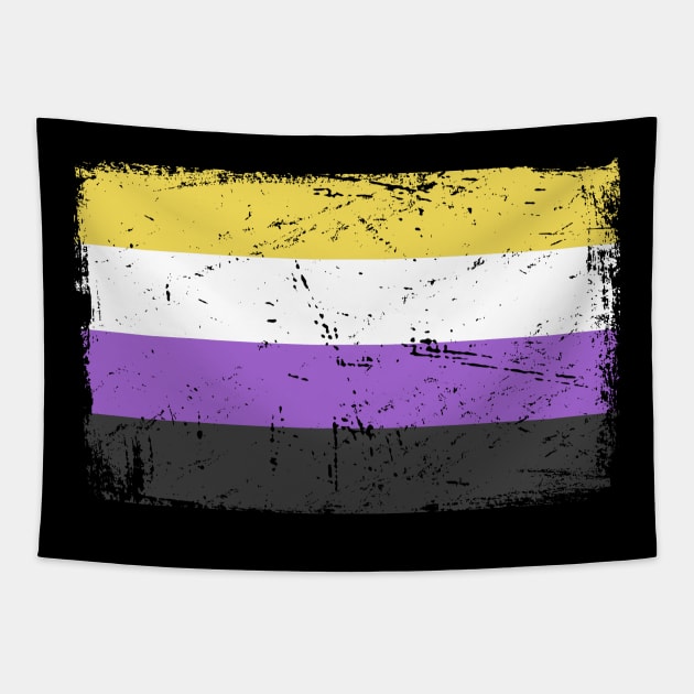 Non-Binary Pride Flag | Gender Identity Genderqueer Tapestry by MeatMan
