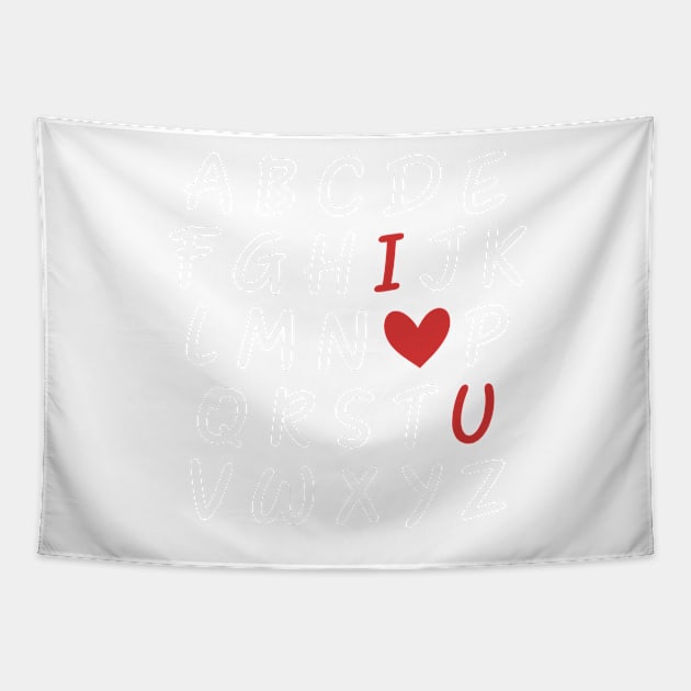 valentine's day alphabet abc Tapestry by sigma-d